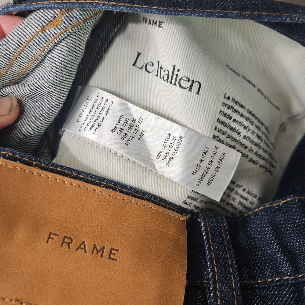 FRAME Le Italien True Straight Jeans 26 Italian Denim Quiet Luxury Minimalist - Picture 8 of 11
